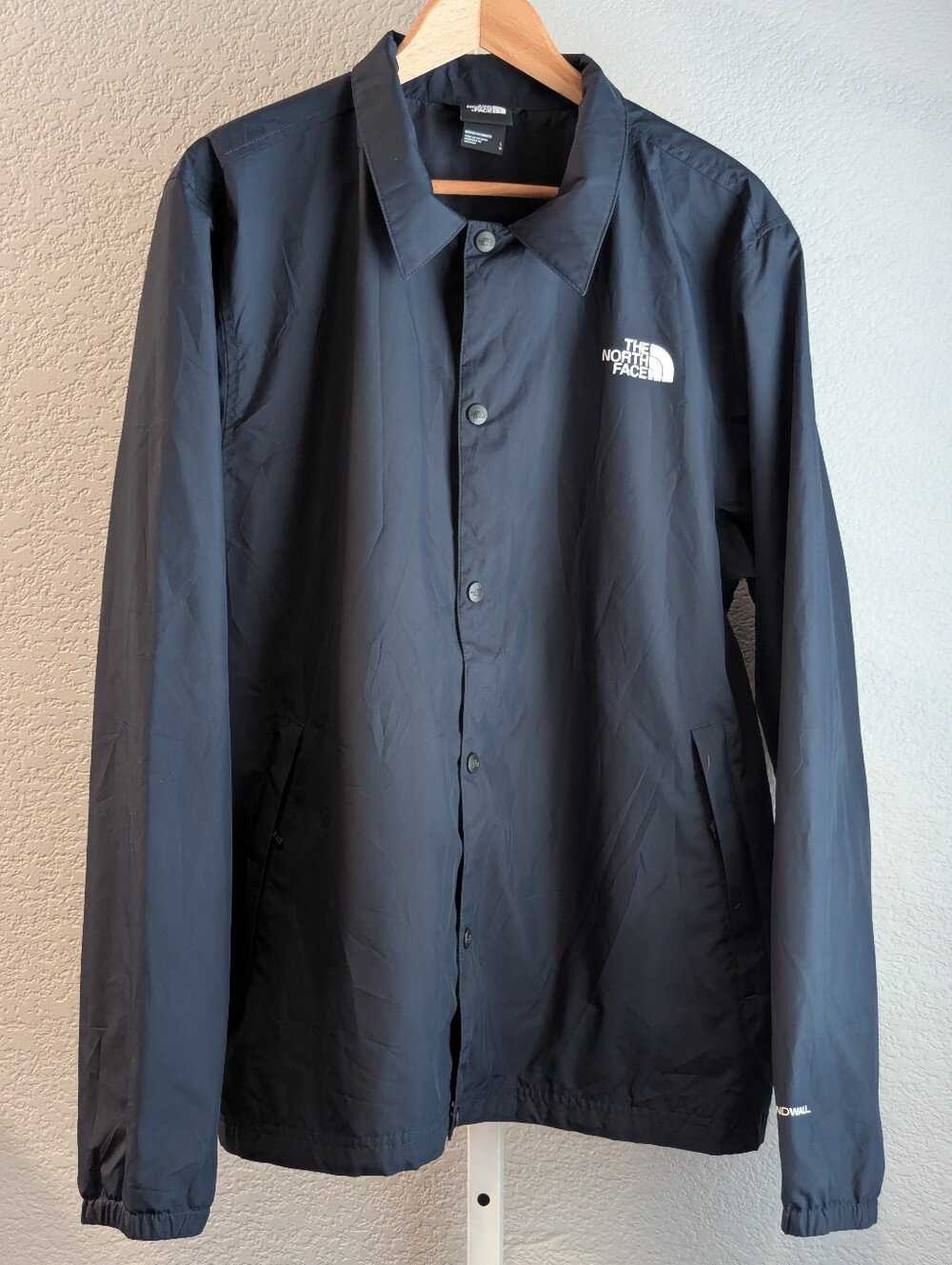 The North Face IC Coaches Jacket Men's Large Aviator Navy WindWall Flag